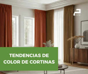 cortinas tendencia 2026 colores terracota verde salon moderno